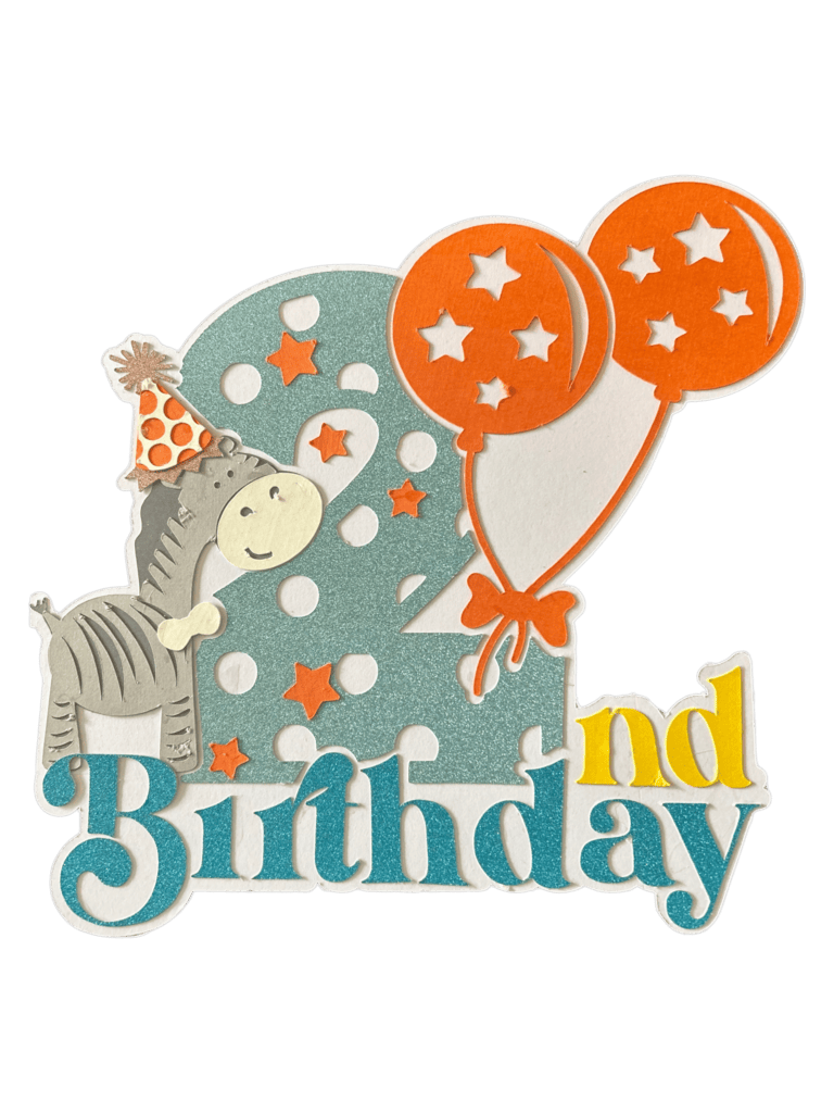Cake topper 2 ans personnalisé