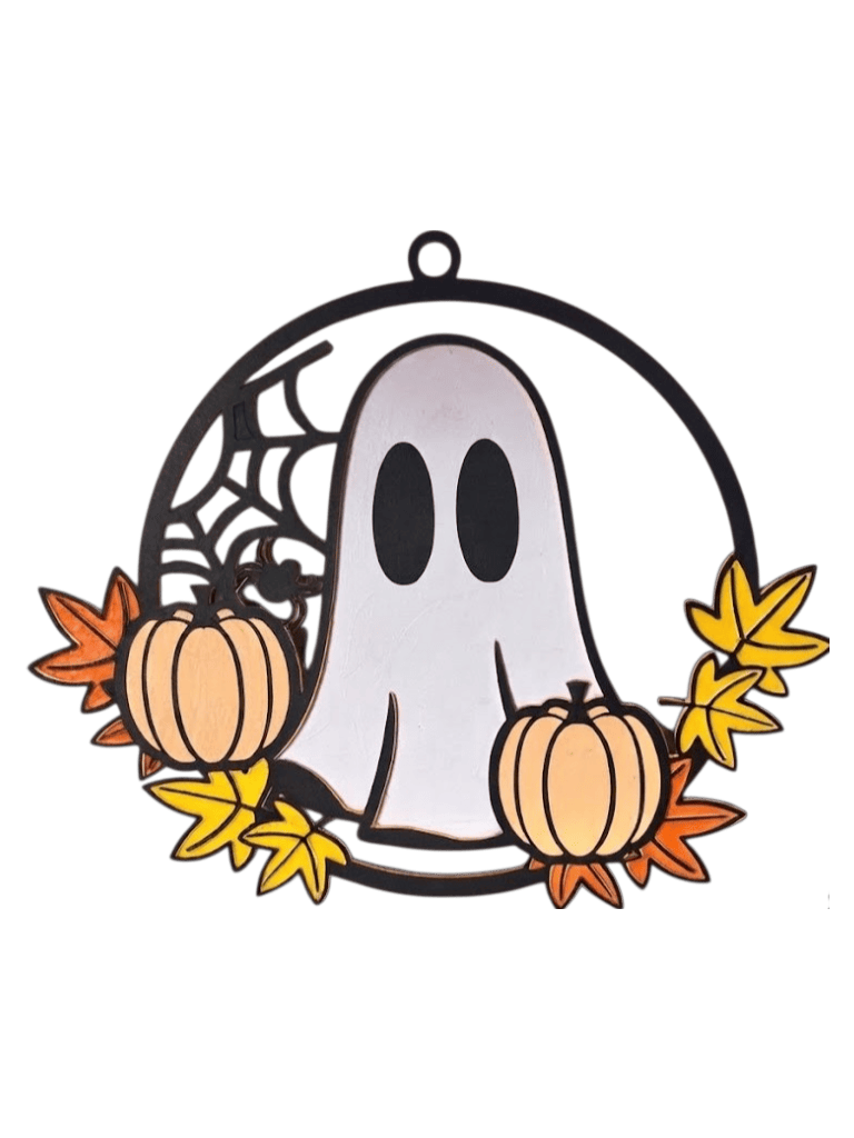 Fantôme Halloween en carton fait main
