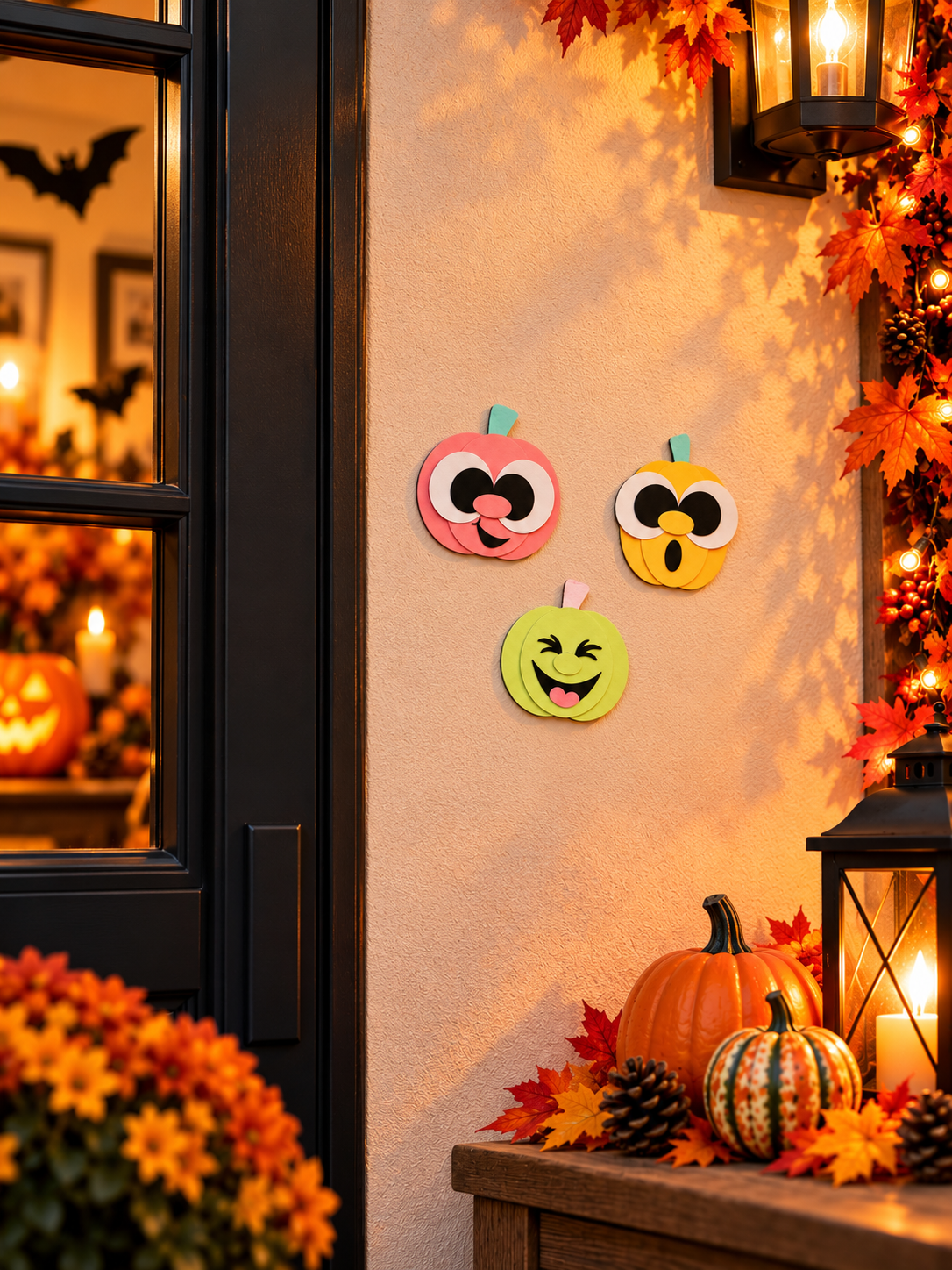 Trio de Citrouilles Halloween Fantaisistes