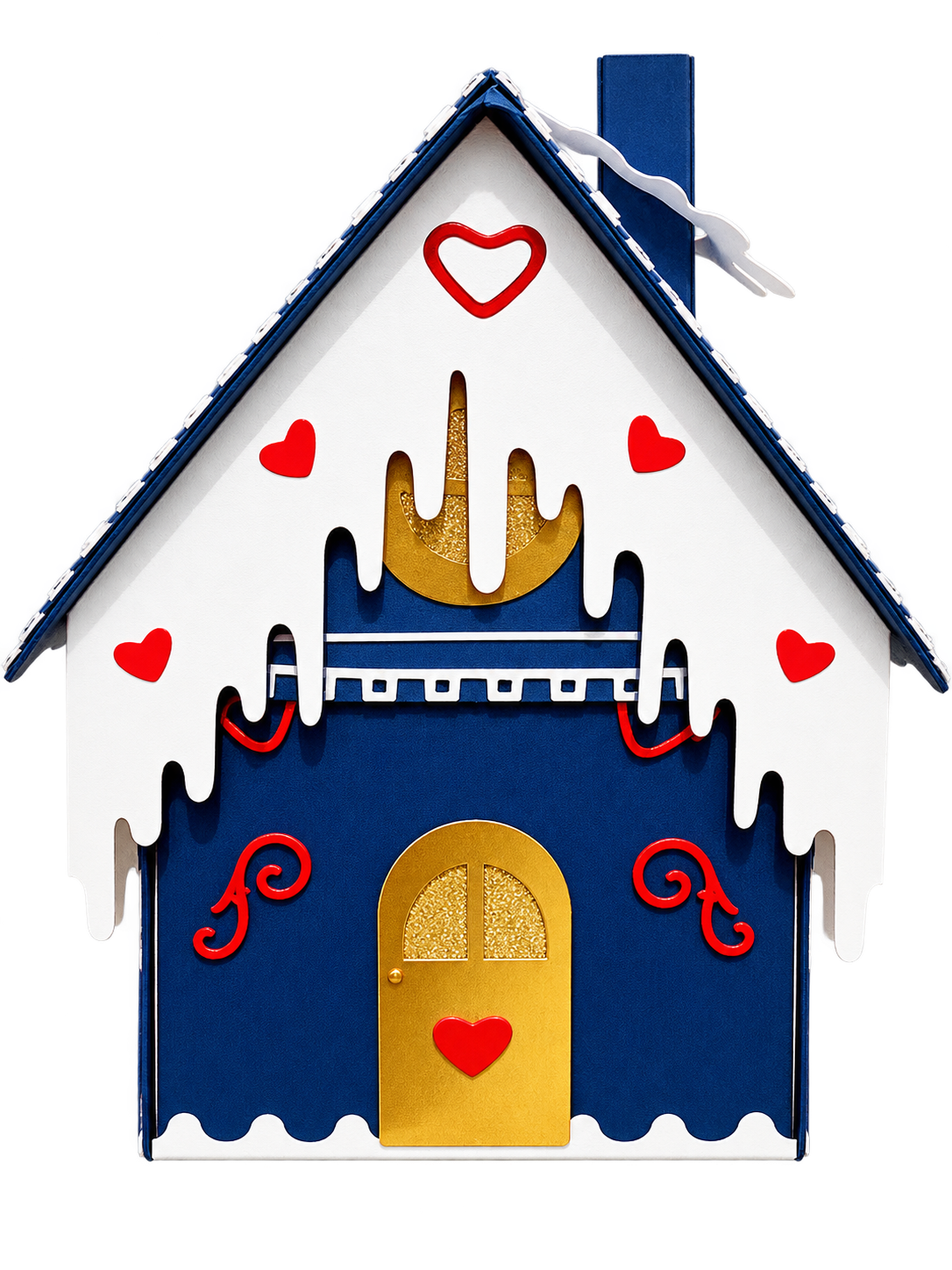 Maison explosive de Noël, boîte surprise personnalisée